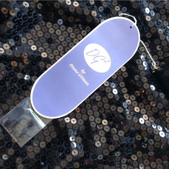 NWT DG2 by Diane Gilman Silk Sequin Shrug in Black Size L - Picture 6 of 9